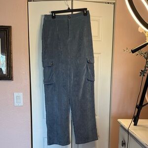 Pretty Little Thing Fine waled corduroy Cargos size 10